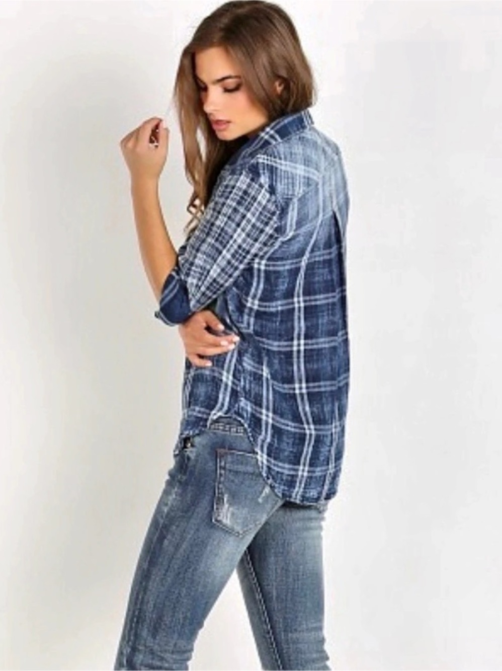 Paper Crane Plaid Button Down